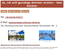 Tablet Screenshot of kiel-monteurzimmer.de